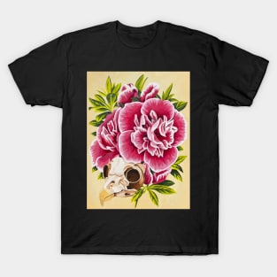 Bird Skull & Flowers T-Shirt